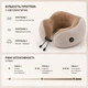 Масажна подушка для шиї Gelius Smart Pillow Massager U-Shaped з вібромасажем і підігрівом (бежева) - зображення 3