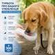 Портативная поилка для собак и кошек 300 мл дорожная бутылка для воды с миской и ремешком герметичная, белая (138167915) - изображение 2