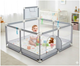 Детский манеж 130х130 см с корзиной для мячей для активных игр серый Aptel KT3452 - изображение 1