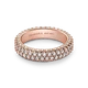 Кольцо Pandora "Два ряда паве" 17р. (Rose-Gold ) - изображение 3