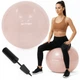 М'яч для фітнесу (фітбол) Actiget 65 см з насосом ACT0143 Light Pink - зображення 3
