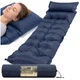 Коврик самонадувающийся Springos 193 x 66 x 3.5 см с подушкой PM054 Navy Blue - изображение 1