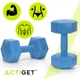 Гантелі Actiget Hex 2 x 2.5 кг ACT0160 Blue - зображення 3