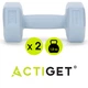 Гантелі Actiget Hex 2 x 1 кг ACT0156 Sky Blue - зображення 7