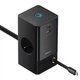 Мережевий зарядний пристрій Baseus PowerCombo Digital PowerStrip 65W (2 AC + 1 USB + Type-C + Кабель Type-C) 1,5м - изображение 3