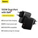 Мережевий зарядний пристрій BASEUS GaN5 Pro Fast Charger 100W 1USB+1Type-C 5A Black - зображення 10