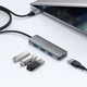 USB HUB (ЮСБ ХАБ) розгалужувач концентратор USB-A to 4xUSB 3.0 порти з кабелем 1м в нейлоновому тканинному обплетені AceFast 4-in-1, 5Gbps - зображення 2