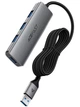 USB HUB (ЮСБ ХАБ) розгалужувач концентратор USB-A to 4xUSB 3.0 порти з кабелем 1м в нейлоновому тканинному обплетені AceFast 4-in-1, 5Gbps - зображення 6