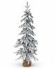 Елка литая заснеженная Forest Elf Snow 140 см узкая в мешковине - изображение 1