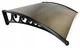 Козырек для двери из поликарбоната Metal-gum KlasK80x150 150 х 80 см Коричневый - изображение 5