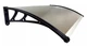 Козырек для двери из поликарбоната Metal-gum NowK80x120 120 х 80 см навес для балкона Коричневый - изображение 5