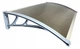 Козырек для двери из поликарбоната Metal-gum NowK80x120 120 х 80 см навес для балкона Коричневый - изображение 10