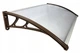 Козырек для двери из поликарбоната Metal-gum NowK80x120 120 х 80 см навес для балкона Коричневый - изображение 12