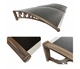 Козырек для двери из поликарбоната Metal-gum KlasK100x240 240 х 100 см навес для балкона Коричневый - изображение 2