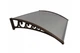 Козырек для двери из поликарбоната Metal-gum KlasK60x100 100 х 60 см навес для балкона Коричневый - изображение 12