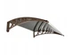 Козырек для двери из поликарбоната Metal-gum KlasK80x120 120 х 80 см навес для балкона Темно-коричневый - изображение 2