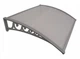 Козырек для двери из поликарбоната Metal-gum KlasK100x120 120 х 100 см навес для балкона Коричневый - изображение 5
