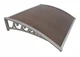 Козырек для двери из поликарбоната Metal-gum KlasK100x120 120 х 100 см навес для балкона Коричневый - изображение 7