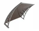 Козырек для двери из поликарбоната Metal-gum KlasK100x120 120 х 100 см навес для балкона Коричневый - изображение 8