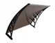 Козырек для двери из поликарбоната Metal-gum KlasK100x120 120 х 100 см навес для балкона Коричневый - изображение 10