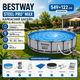 Каркасний басейн круглий Bestway 56462 549x122 cм з фільтр-насосом сімейний басейн для дому дачі двору дітей та дорослих 23062 л - зображення 1
