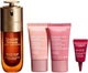 Набір для догляду за обличчям Clarins Сироватка Double 50 мл + Денний крем Multi-Active 15 мл + Нічний крем Multi-Active 15 мл + Крем для шкіри навколо очей Total Eye Lift 3 мл (3666057413353) - зображення 2