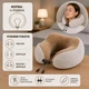 Массажная подушка для шеи Gelius Smart Pillow Massager U-Shaped с вибромассажем и подогревом (бежевая) - изображение 2