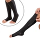 Гольфи для профілактики варикозу компресійні еластичні Zip Sox, стягуючі гольфи для зняття втоми та набряків ніг, з блискавкою, розмір S/M, 2 шт у комплекті Чорні, ZSG-150-S/M-Black - зображення 8