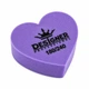 Фиолетовый двосторонній міні баф Nail Buff Heart Mini Дизайнер "серце" 180/240 грит для шлифования ногтевой пластины - изображение 1