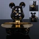 Органайзер ключниця миска Беарбрик Bearbrick з тацею Чорний (28825) - зображення 9