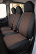 Чехлы на сиденья для Fiat Ducato (Фиат Дукато) 2006-2014 (1+2) Ткань + алькантара , универсальные, Коричневый,Черный - изображение 1