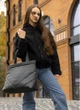 Женская сумка-шоппер Sambag Wave черная из экокожи большая городская сумка для работы и учебы 69045 - изображение 3