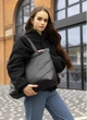 Женская сумка-шоппер Sambag Wave черная из экокожи большая городская сумка для работы и учебы 69045 - изображение 6