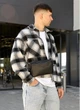 Мужская поясная сумка бананка из натуральной кожи Sambag Harvi черная 61060 - изображение 6