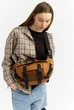 Велика жіноча поясна сумка бананка з натуральної шкіри міська Sambag DynamicDart, руда 60510 - зображення 1