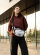 Женская сумка бананка через плечо из полиэстера городская Sambag Flex Pro с принтом Square 60509 - изображение 11