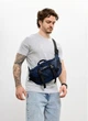 Чоловіча поясна сумка бананка Sambag DynamicDart синя велика містка водовідштовхувальна 62285 - зображення 4