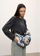 Женская сумка Sambag HOBO Dolly с принтом “Blue Flowers” модная повседневная сумочка 51908 - изображение 1