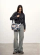 Женская сумка Sambag HOBO Dolly с принтом “Blue Flowers” модная повседневная сумочка 51908 - изображение 2
