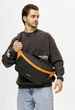 Мужская сумка-бананка под ноутбук Sambag Urban Laptop черно-оранжевая текстильная кросс-боди сумка для ноутбука до 14″ 51940 - изображение 12