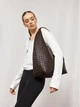 Жіноча сумка Sambag HOBO WEAVE коричнева 34x37x16 см екошкіра для ноутбука до 17 дюймів Sambag 55173 - зображення 4
