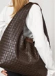 Жіноча сумка Sambag HOBO WEAVE коричнева 34x37x16 см екошкіра для ноутбука до 17 дюймів Sambag 55173 - зображення 8