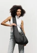 Жіноча сумка Sambag HOBO WEAVE чорна містка міська для ноутбука водовідштовхувальна 62280 - зображення 13