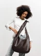 Женская сумка Sambag HOBO WEAVE шоколад вместительная городская из экокожи для ноутбука 15.6 дюйма 62279 - изображение 8