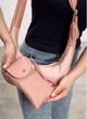 Жіноча міні сумка хобо з екошкіри компактна міська Sambag HOBO Mini пудра 62297 - зображення 13