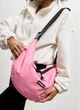 Жіноча сумка хобо Sambag HOBO Bag-glove рожева міська містка з утепленими кишенями 62265 - зображення 3