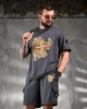Мужской летний костюм Stone Island шорты+футболка S серый (96260) - изображение 3