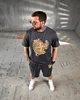 Мужской летний костюм Stone Island шорты+футболка S серый (96260) - изображение 6