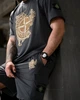 Мужской летний костюм Stone Island шорты+футболка S серый (96260) - изображение 7