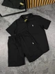 Мужской льняной костюм Polo Ralph Loren шорты+рубашка S черный (RL0011) - изображение 1
